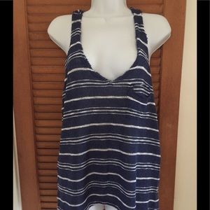 PST Los Angeles Raw Edge Striped Sweater Tank